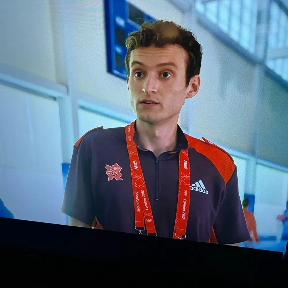 Adidas London 2012 Olympics Red Military Technical Polo Shirt Management Team M